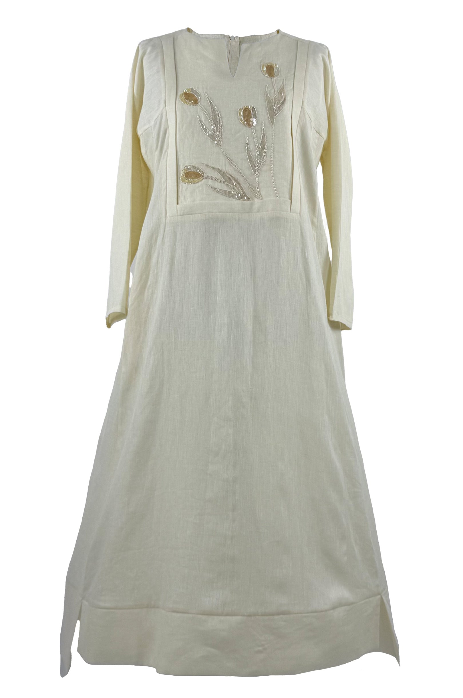 Linen floral jalaba