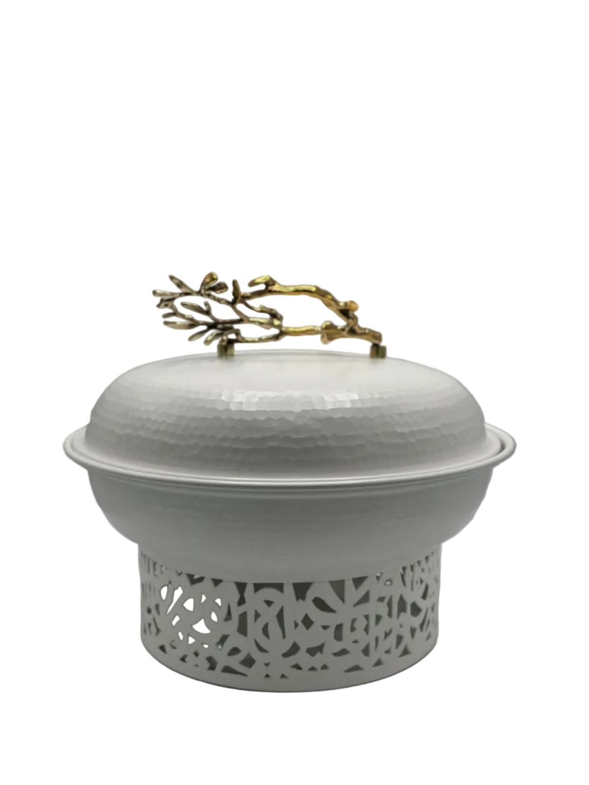 White Olive branch serving dish