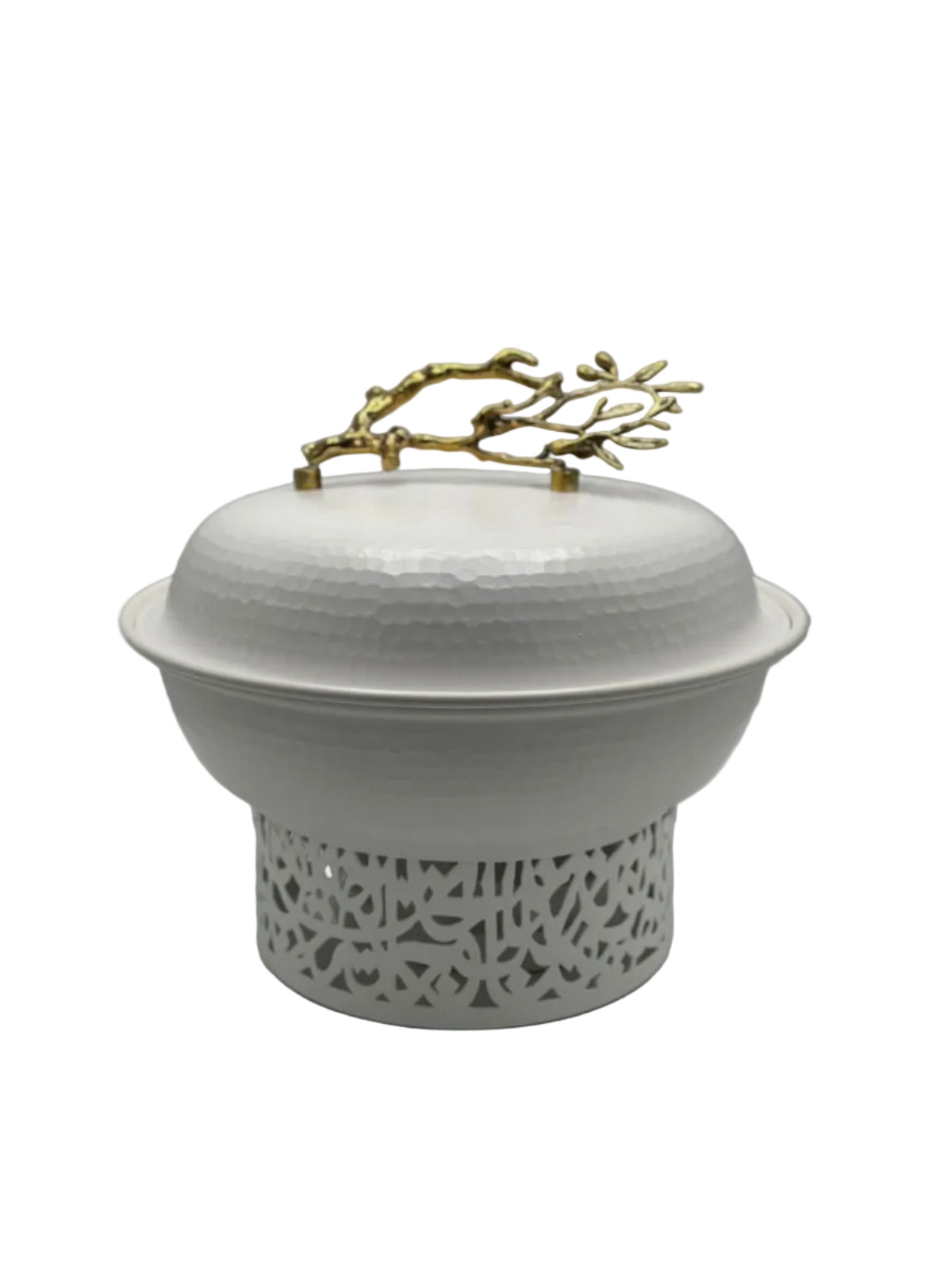 White Olive branch serving dish