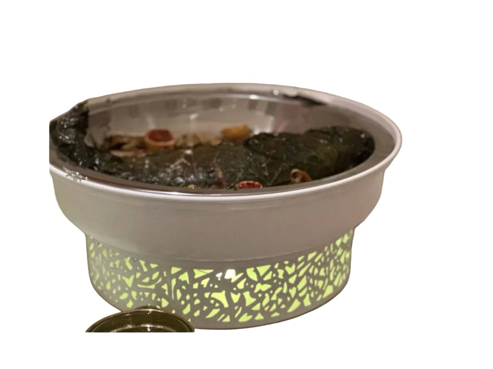 White Olive branch serving dish