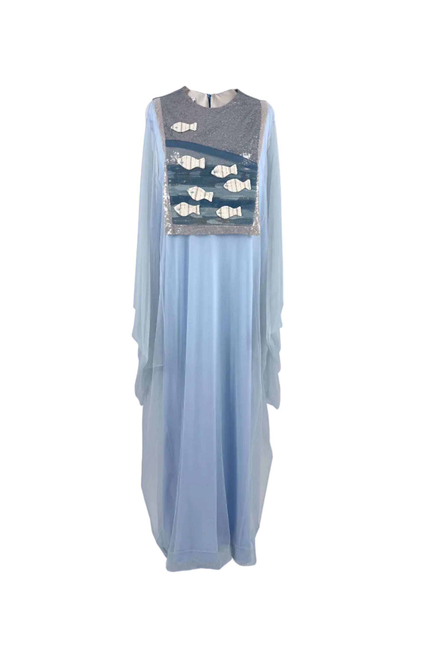Fish abaya dress tulle