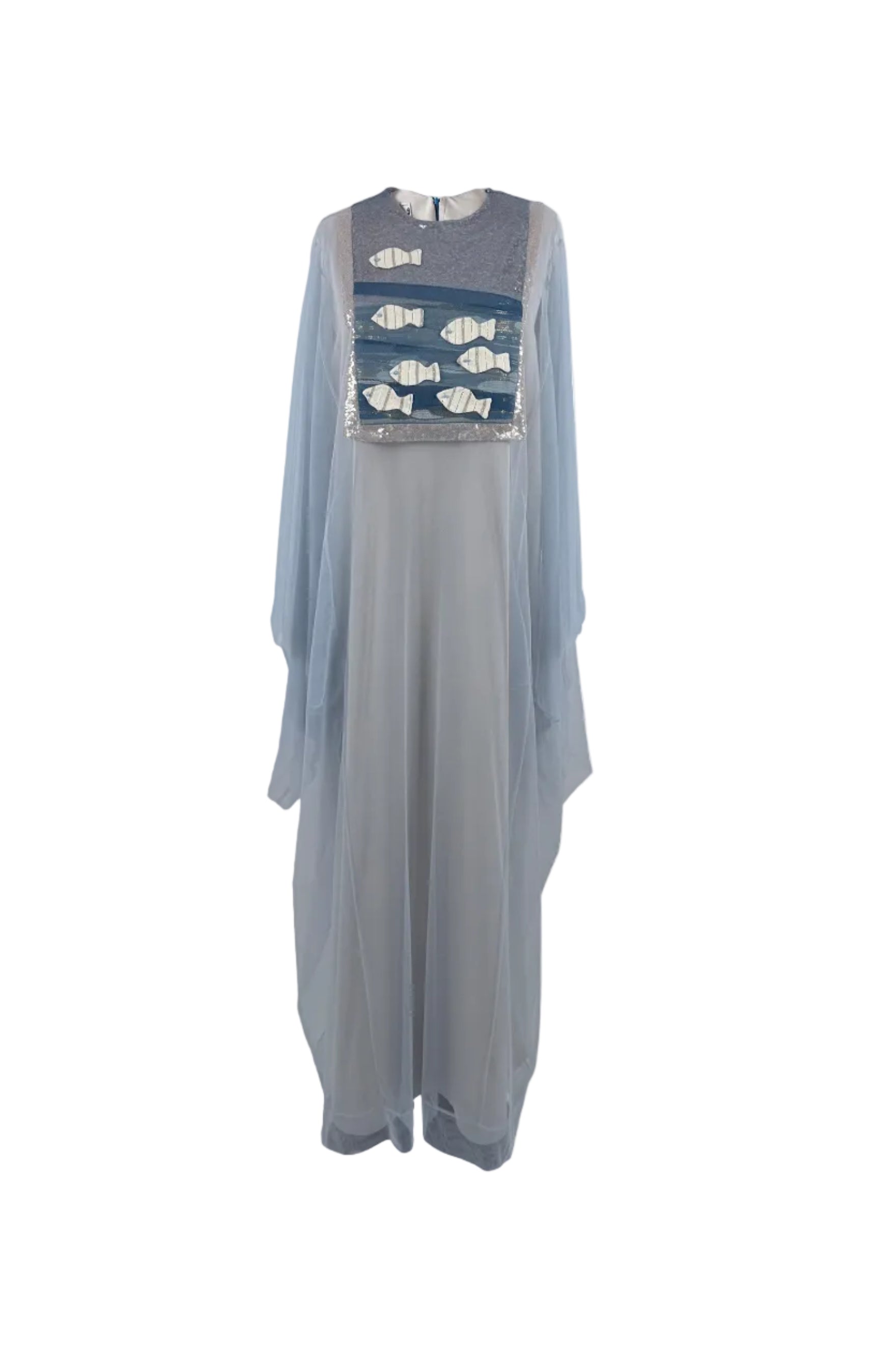 Fish abaya dress tulle