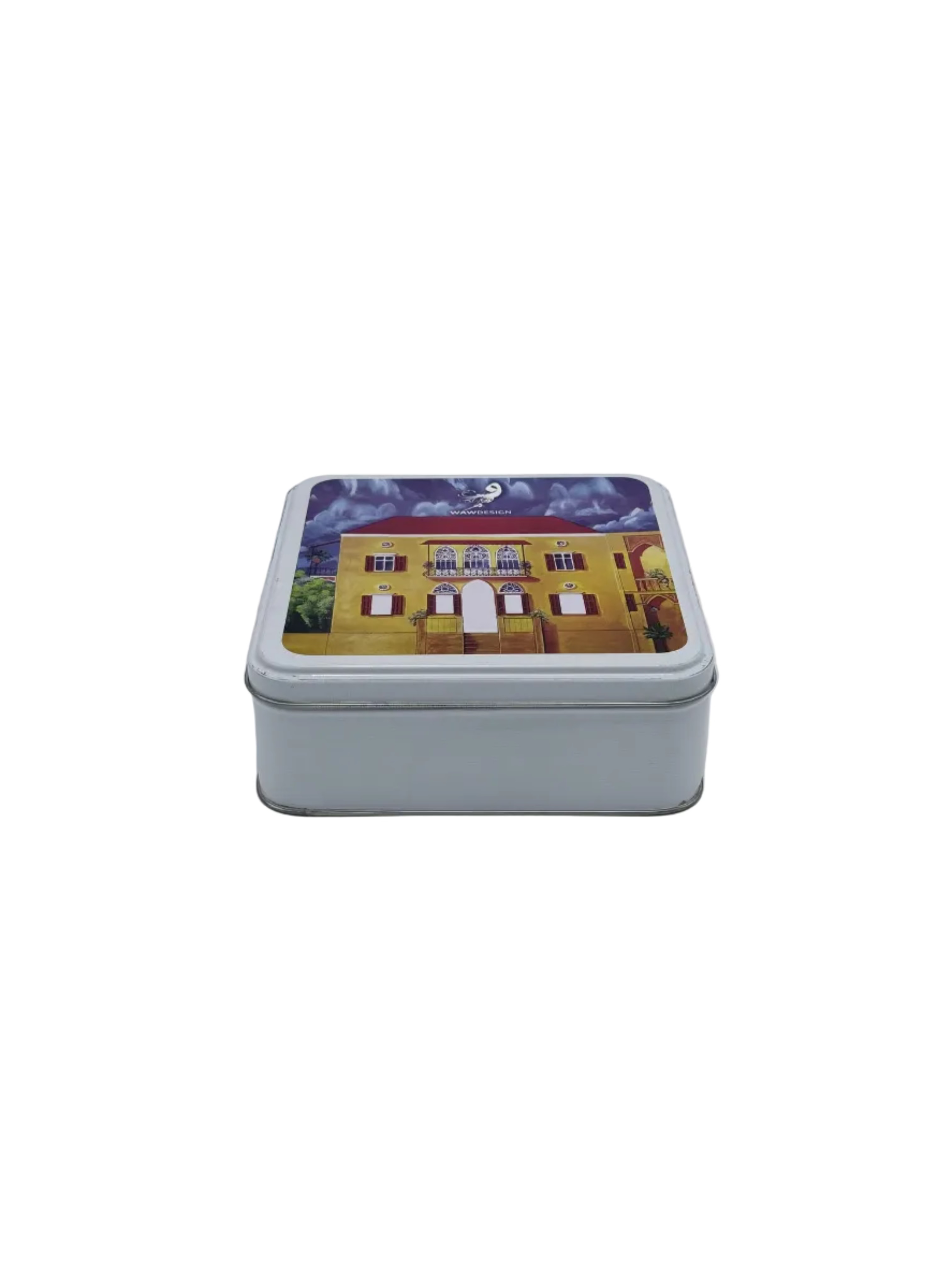 Lebanese houses tin chocolate box
