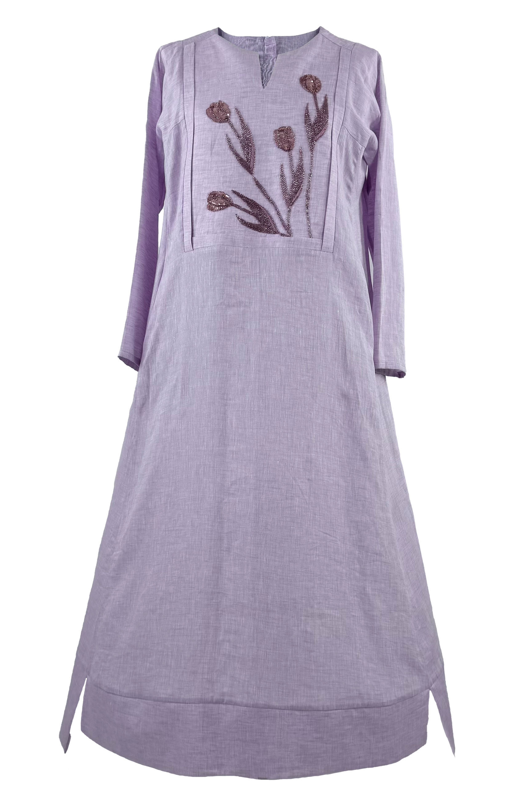 Linen floral jalaba