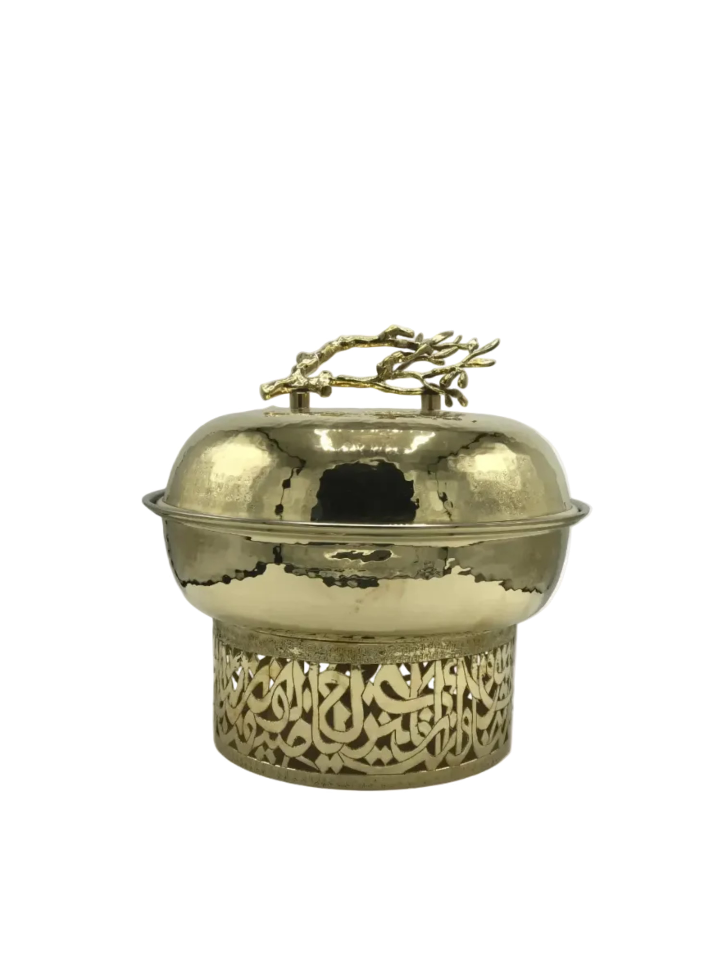 Olive branch  copper serving dish