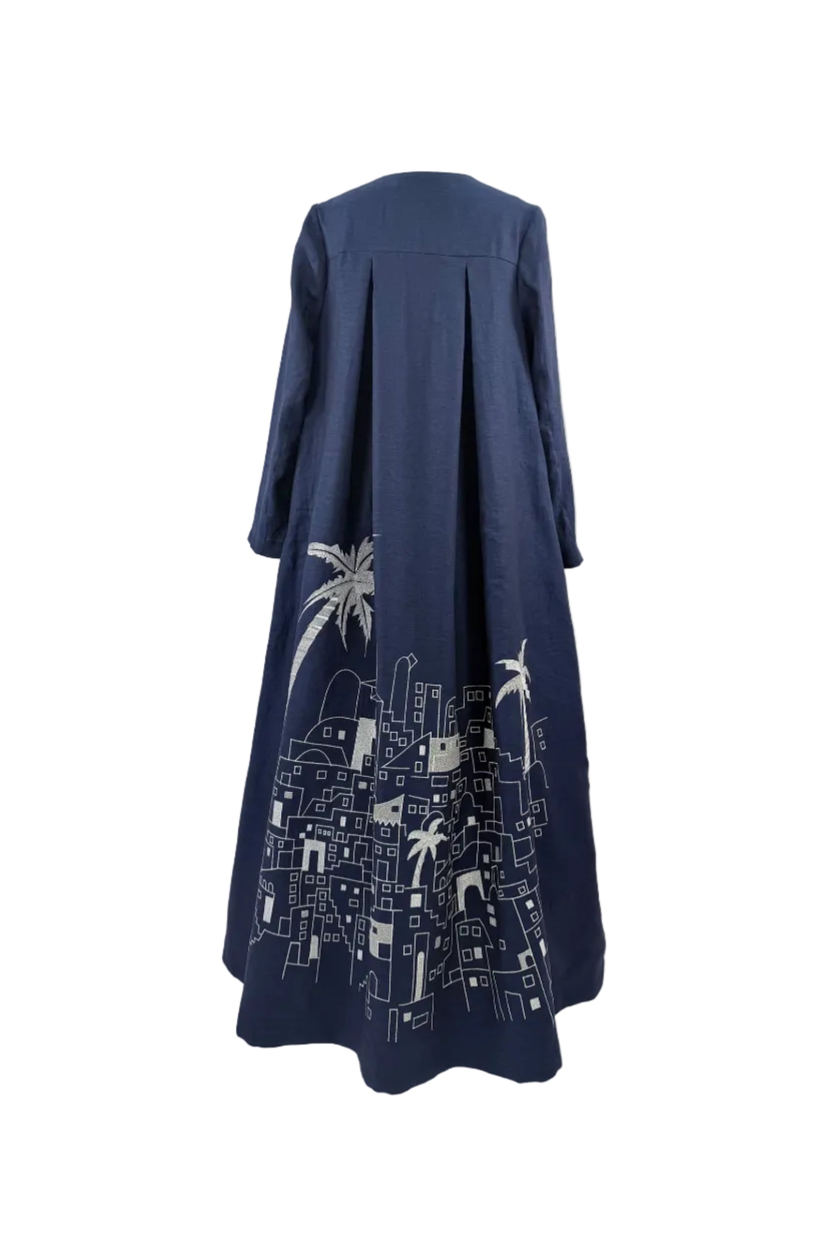 Coat Palm embroidered Linen