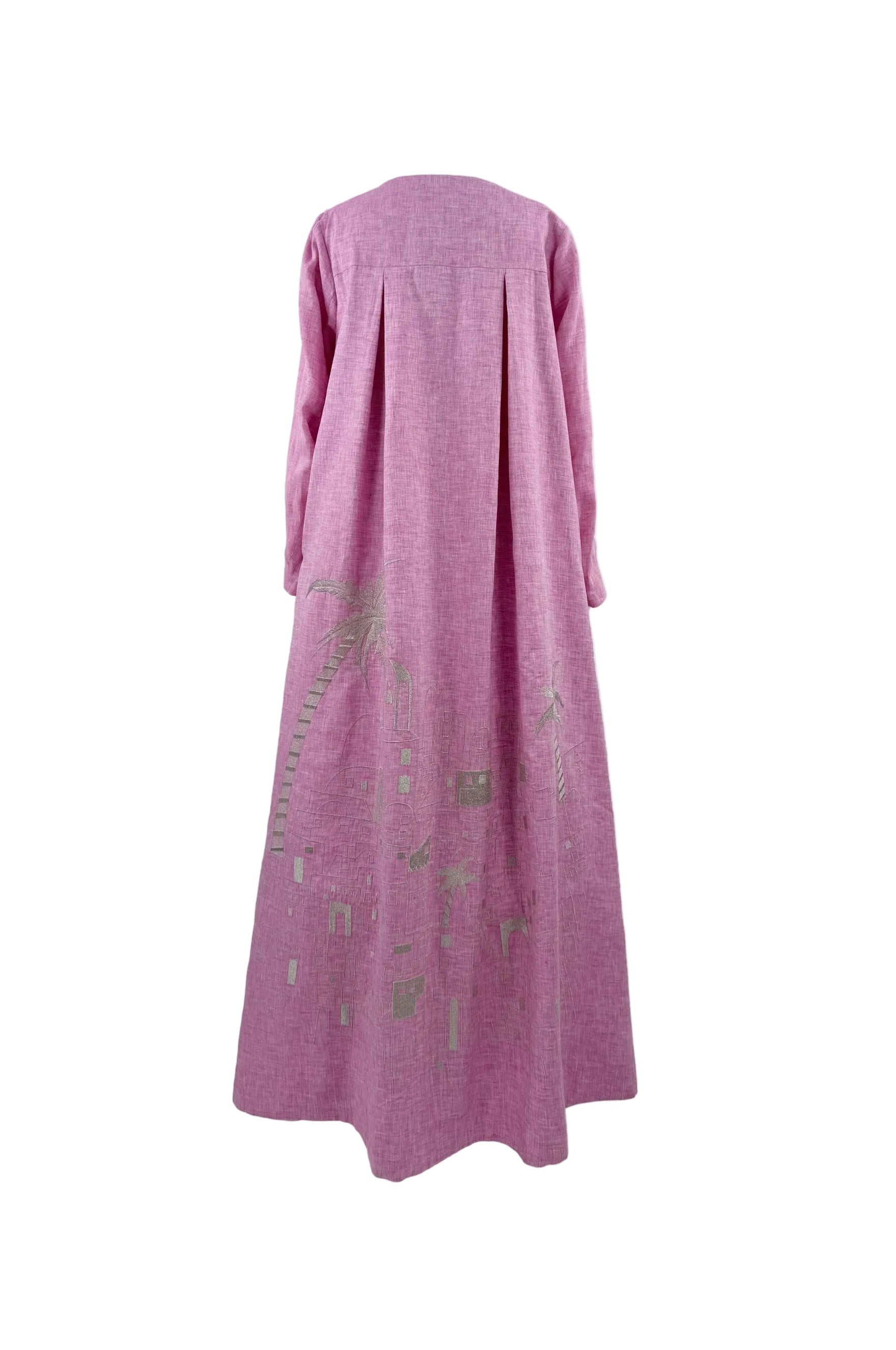 Coat Palm embroidered Linen