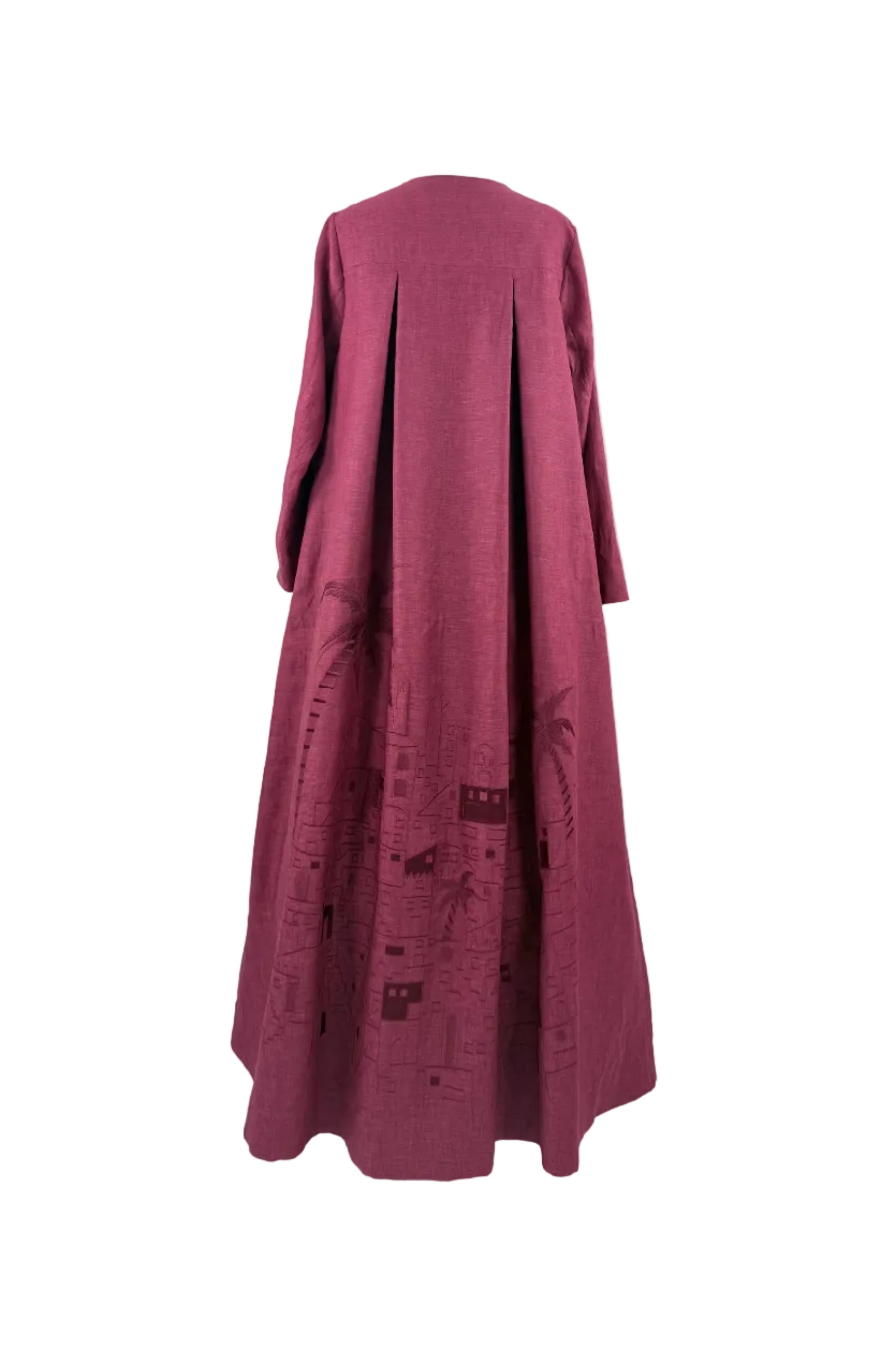 Coat Palm embroidered Linen