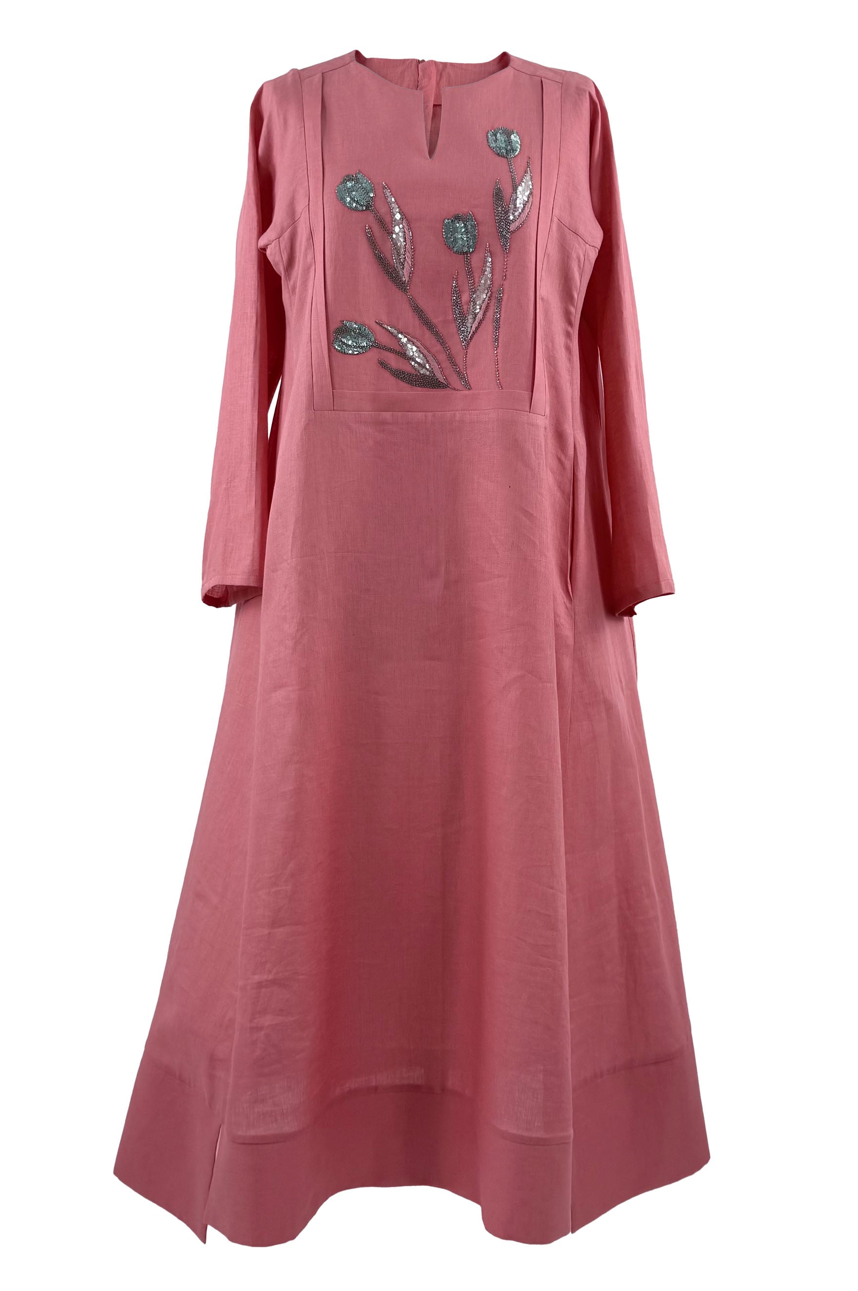 Linen floral jalaba