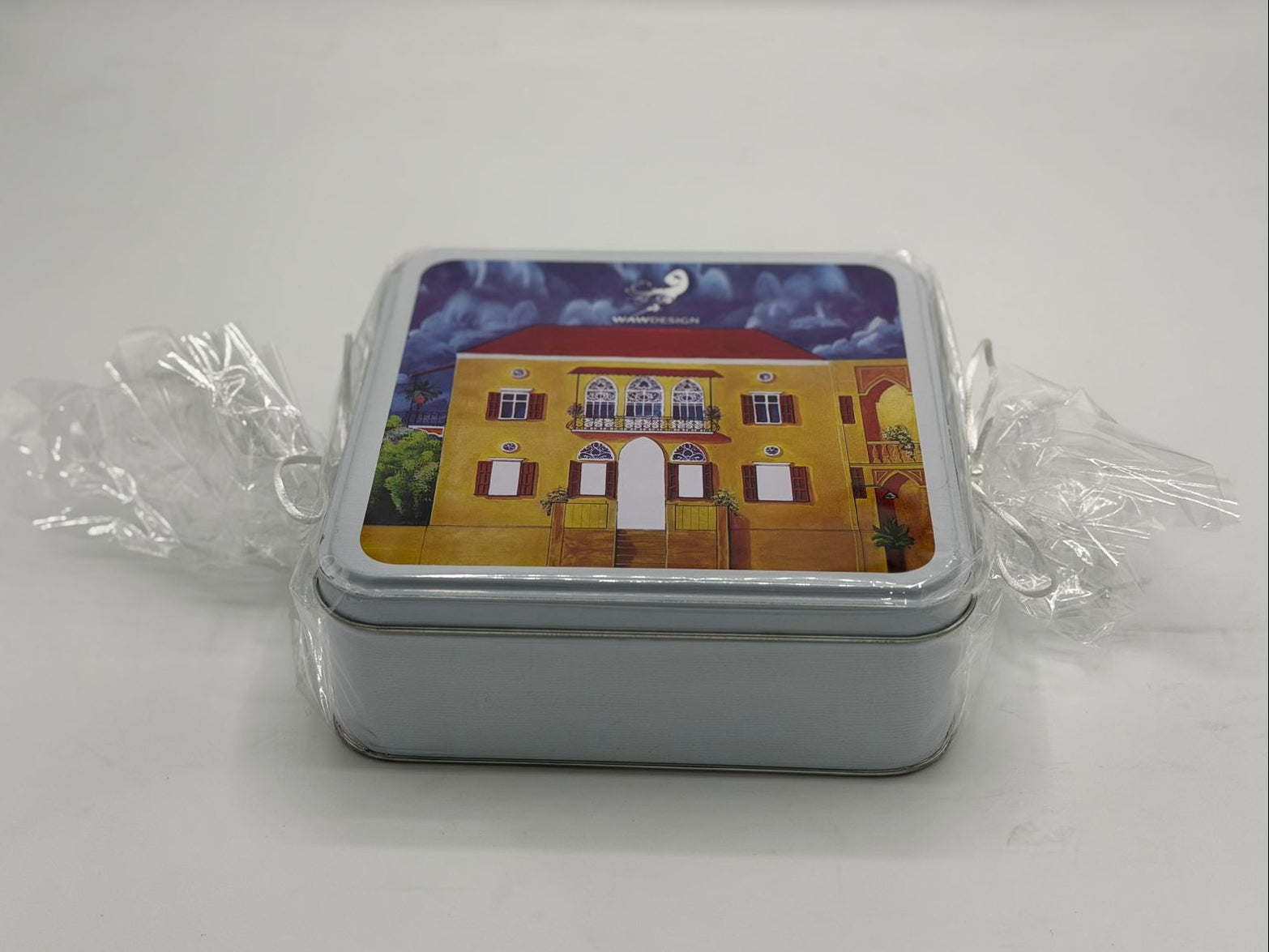 Lebanese houses tin chocolate box